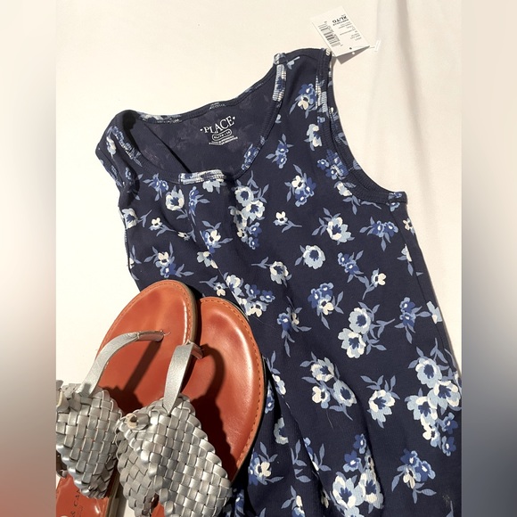 The Children's Place Other - NWT The Children’s Place flower dark blue tank kids